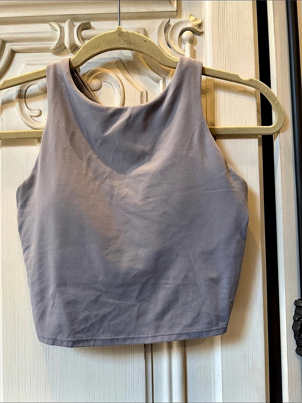 Athleta Momentum Seamless High Neck Crop Tank Lavender Athletic Tank Top Size XS